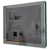 Specchio LED Quadrato | Controllo tramite interruttore a muro | Luce bianca fredda - Reyze Serie Simetria Modello 5